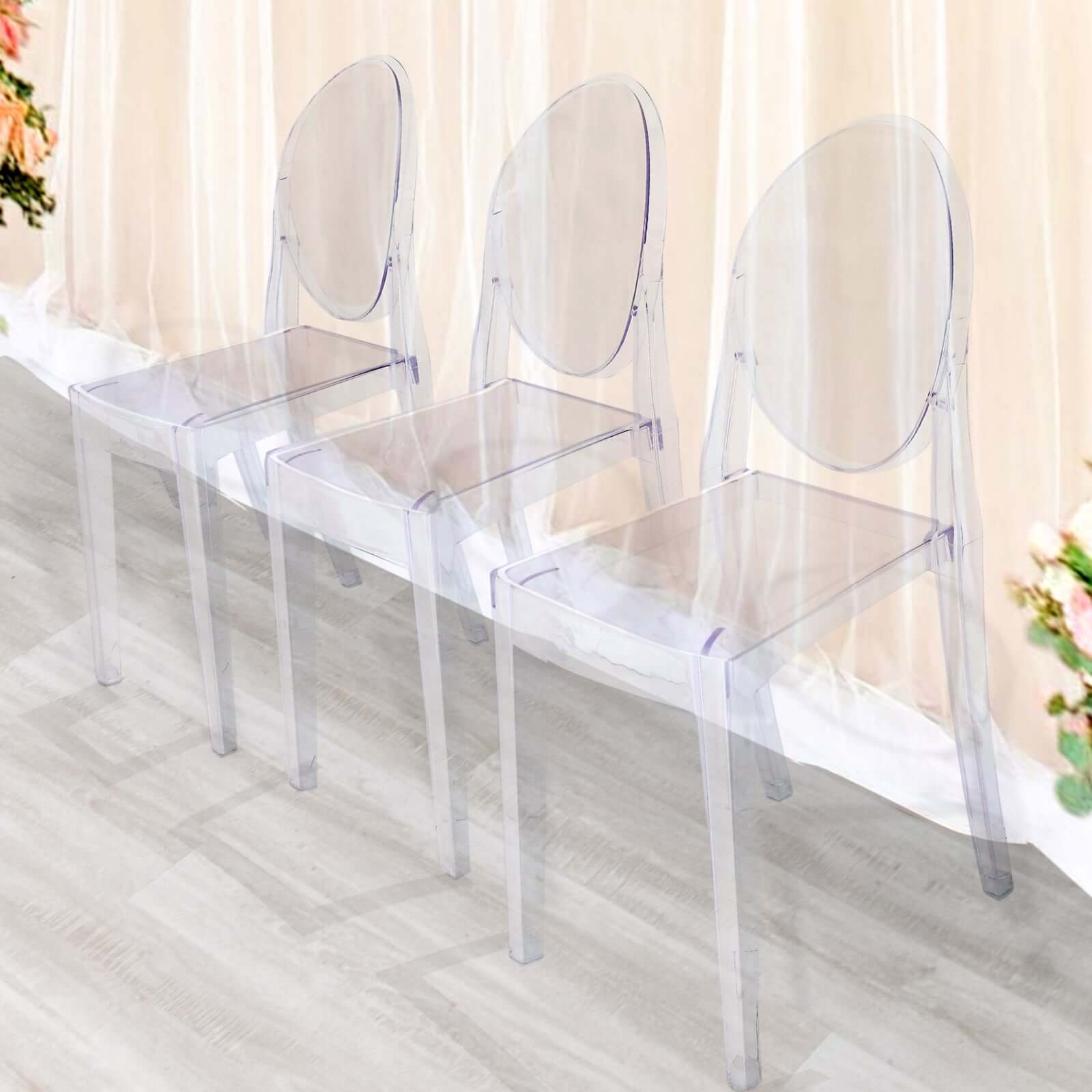 Acrylic ghost store chairs